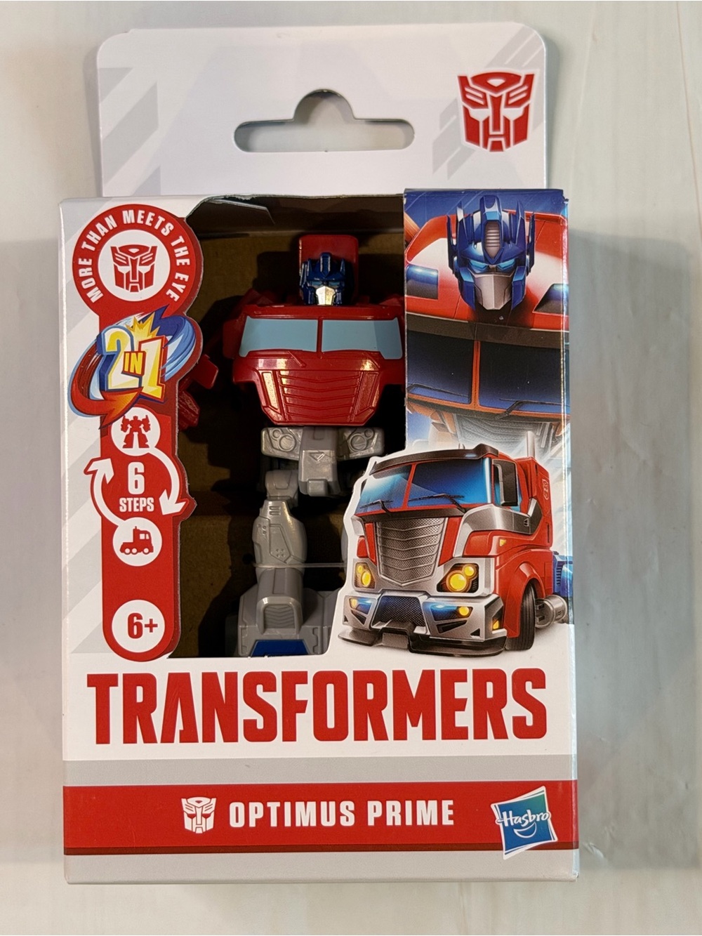 Transformers Optimus Prime 2-in-1 6-Step Action Figure Truck Hasbro